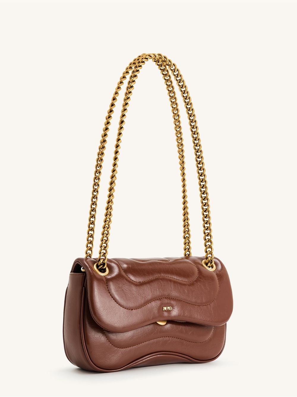 NWOT JW PEI Tina Quilted Chain Crossbody - Brown